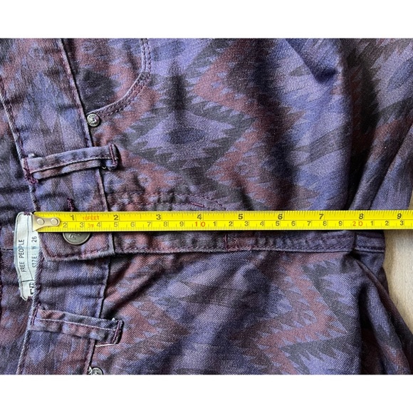 Free People : purple Aztec pattern jeans - Picture 10 of 11